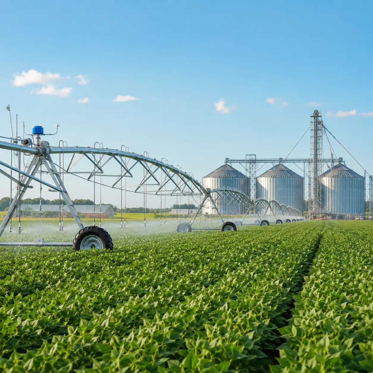 Ambiente ilustrativo de operação agroindustrial