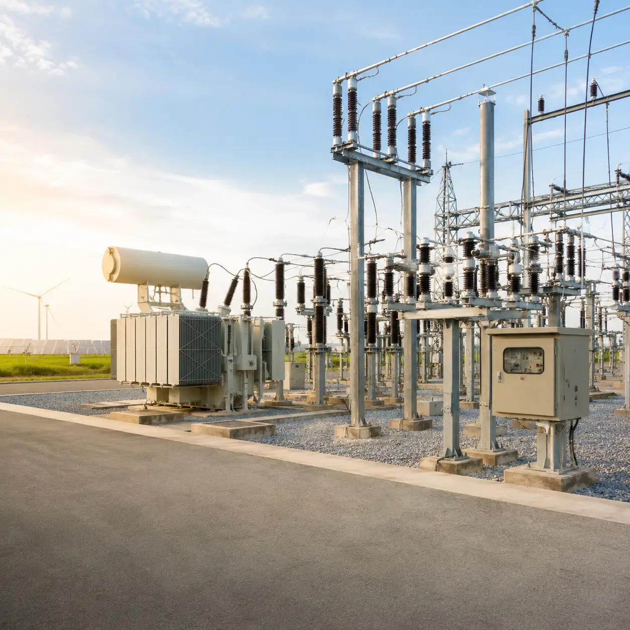 Infraestrutura energética ilustrativa
