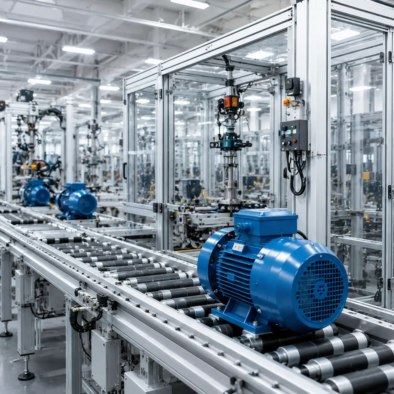 Ambiente ilustrativo de manufatura industrial