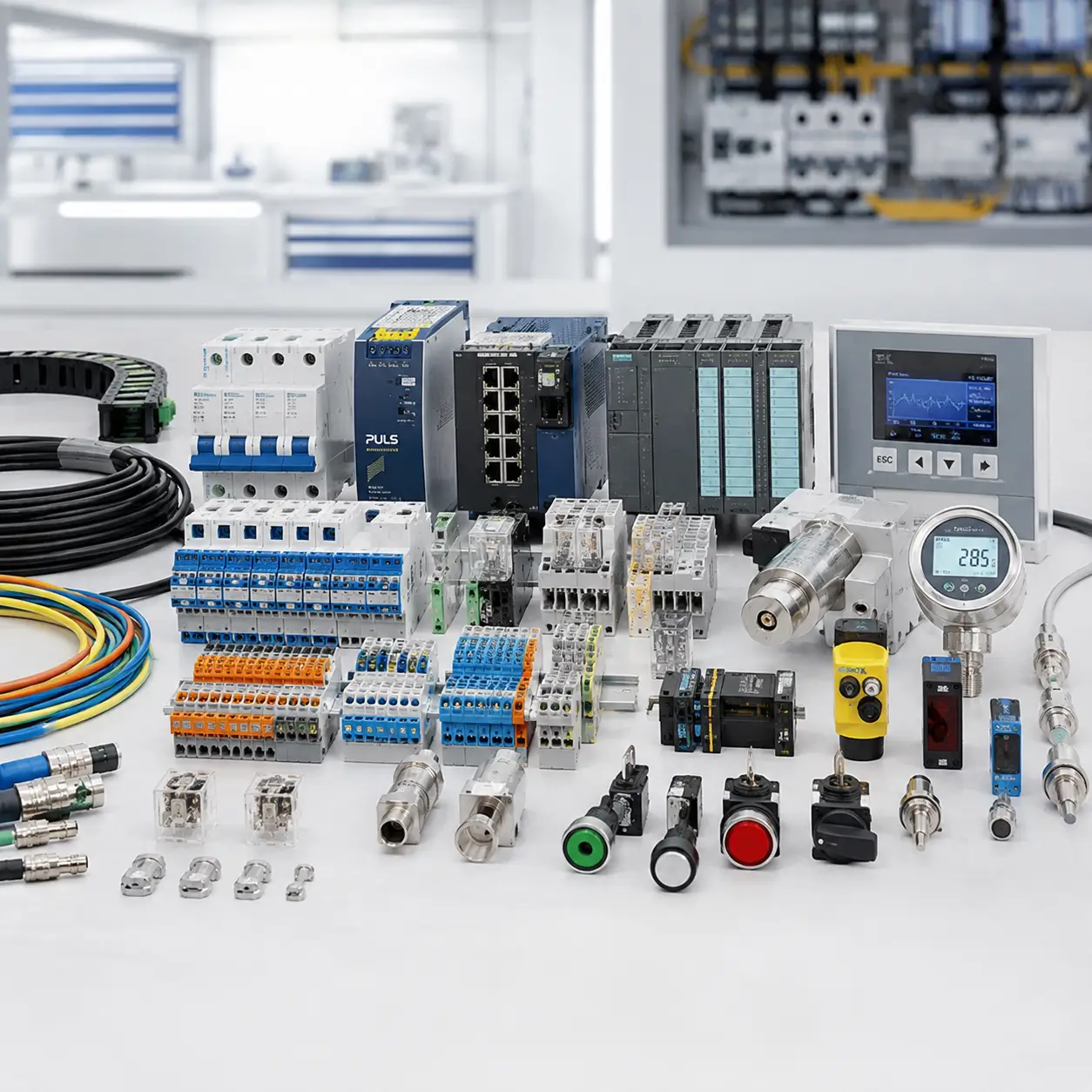 Materiais e infraestrutura elétrica industrial